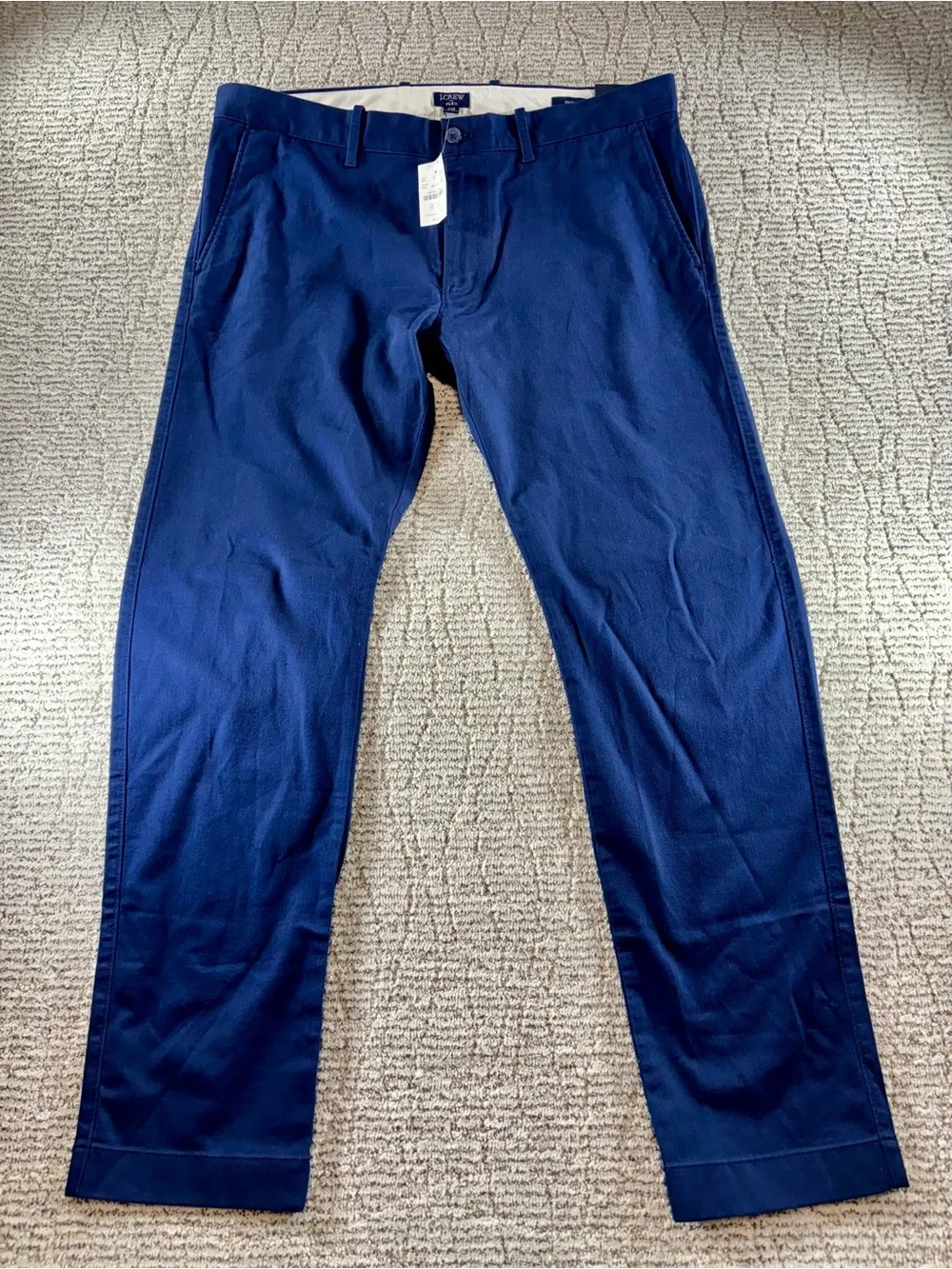NWT J. Crew Flex Men’s Size 36/32 Navy Slim Fit Chino Pants